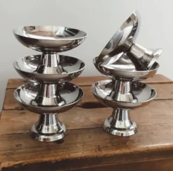 Lot de 6 coupes à glace, desserts vintage