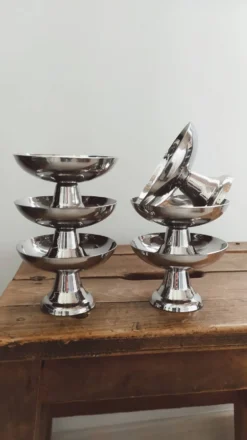 Lot de 6 coupes à glace, desserts vintage