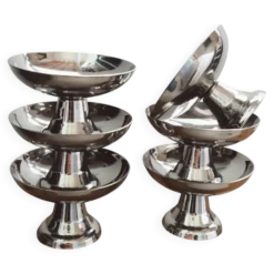 Lot de 6 coupes à glace, desserts vintage