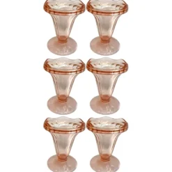 Lot de 6 coupes à glace Rosaline – Luminarc – Années 1970