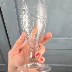 Lot de 2 coupes à glace vintage CODEC décor fruits en relief – Verre moulé
