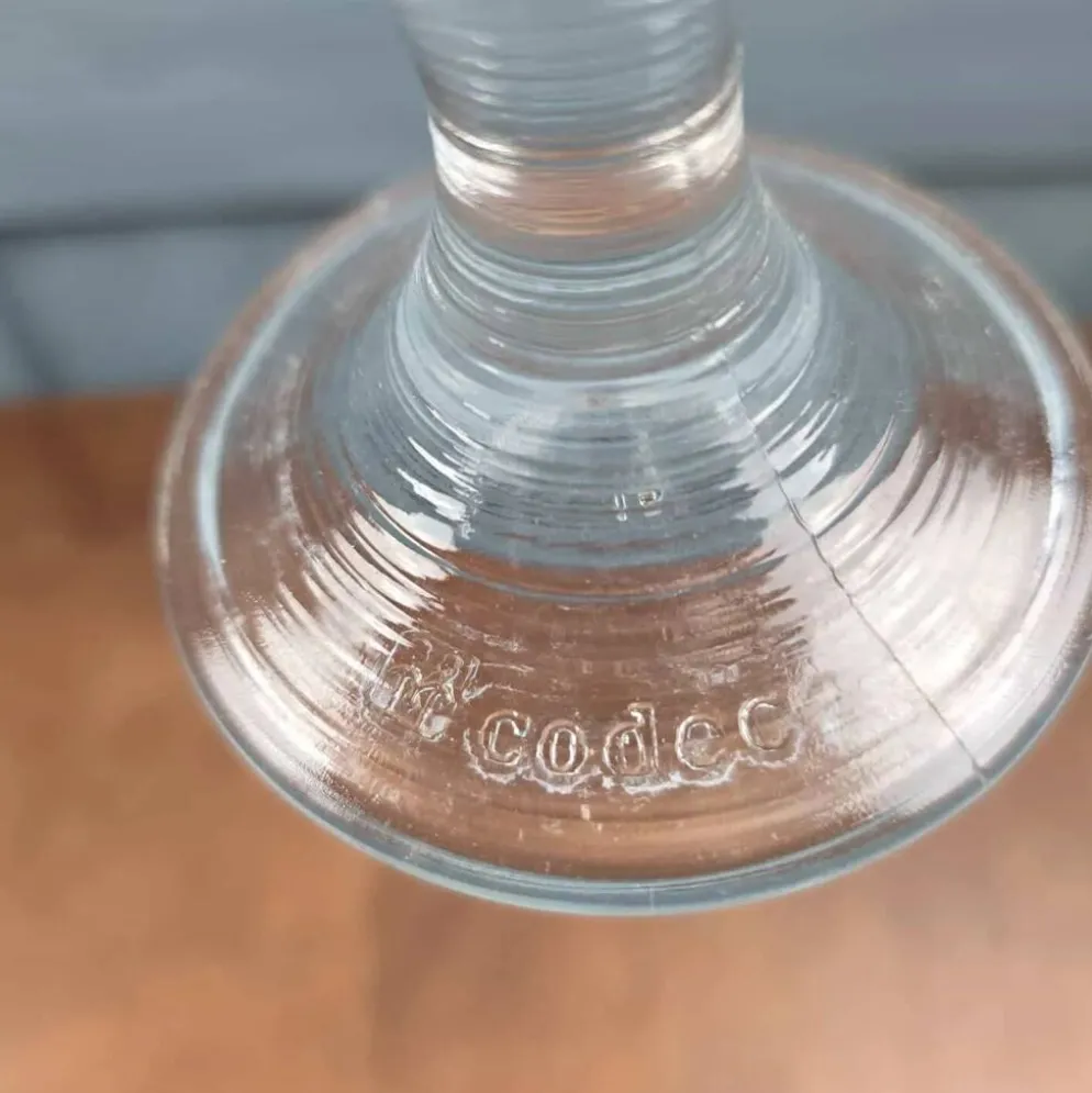 Lot de 2 coupes à glace vintage CODEC décor fruits en relief – Verre moulé