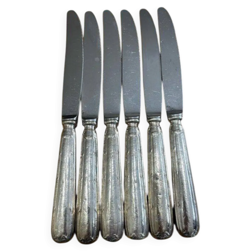 Lot de 6 couteaux en métal argenté 260382