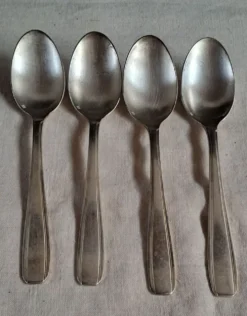 Lot de 19 couverts anciens en métal argenté Ercuis - Style Art Déco /