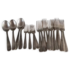 Lot de 19 couverts anciens en métal argenté Ercuis - Style Art Déco /
