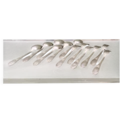 Lot de 12 couverts Ercuis en métal argenté, époque Art nouveau