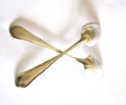 Lot de 2 cuillères à café en argenterie filet orfèvre C&L 14,5 cm