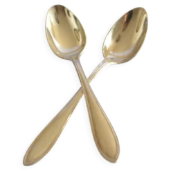 Lot de 2 cuillères à café en argenterie filet orfèvre JA 13,5 cm