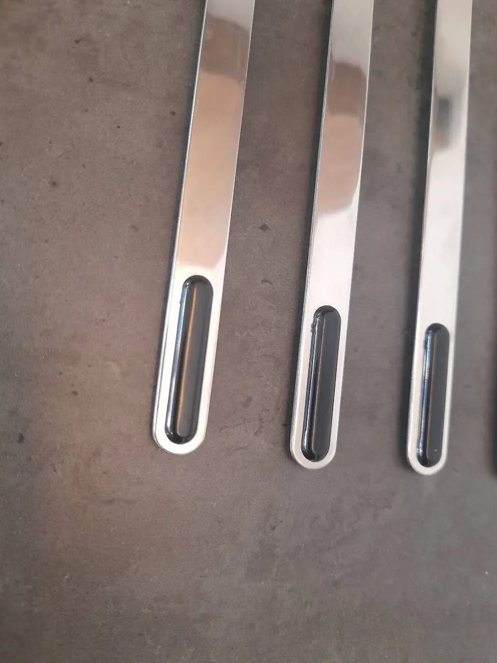 Lot de 6 cuillères à cocktail italiennes 1970s