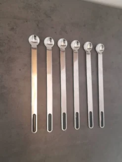 Lot de 6 cuillères à cocktail italiennes 1970s