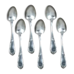 Lot de 6 cuillères en métal argenté