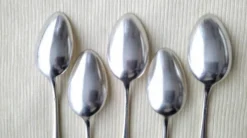 Lot de 5 cuillères à potage en Métal argenté Modèle Uniplat