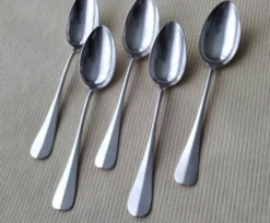Lot de 5 cuillères à potage en Métal argenté Modèle Uniplat