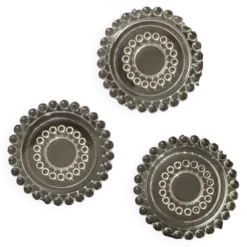 Lot de 3 dessous de bouteille bordure perles - vintge