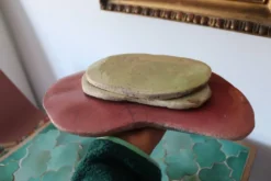 Lot de 3 dessous de plats en céramique artisanale raku