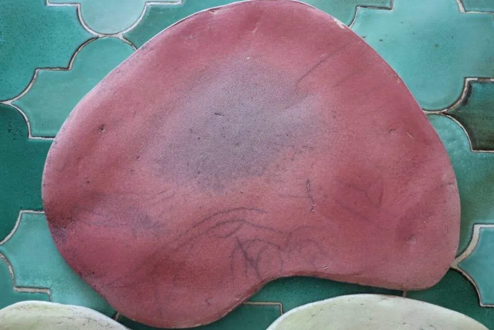 Lot de 3 dessous de plats en céramique artisanale raku