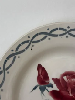 Lot de deux assiettes plates et deux creuses digoin janine