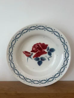 Lot de deux assiettes plates et deux creuses digoin janine