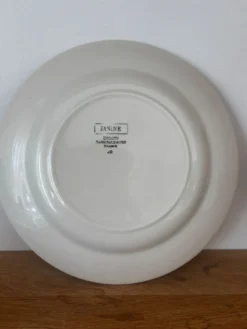 Lot de deux assiettes plates et deux creuses digoin janine