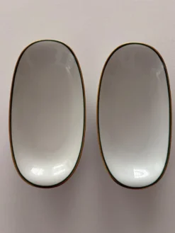 Lot de deux raviers en porcelaine Limoges Bernardaud