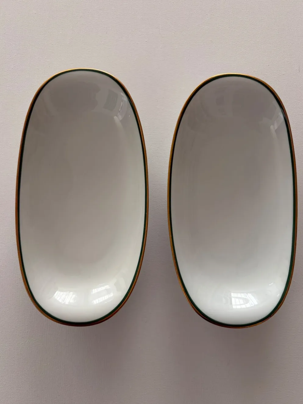 Lot de deux raviers en porcelaine Limoges Bernardaud