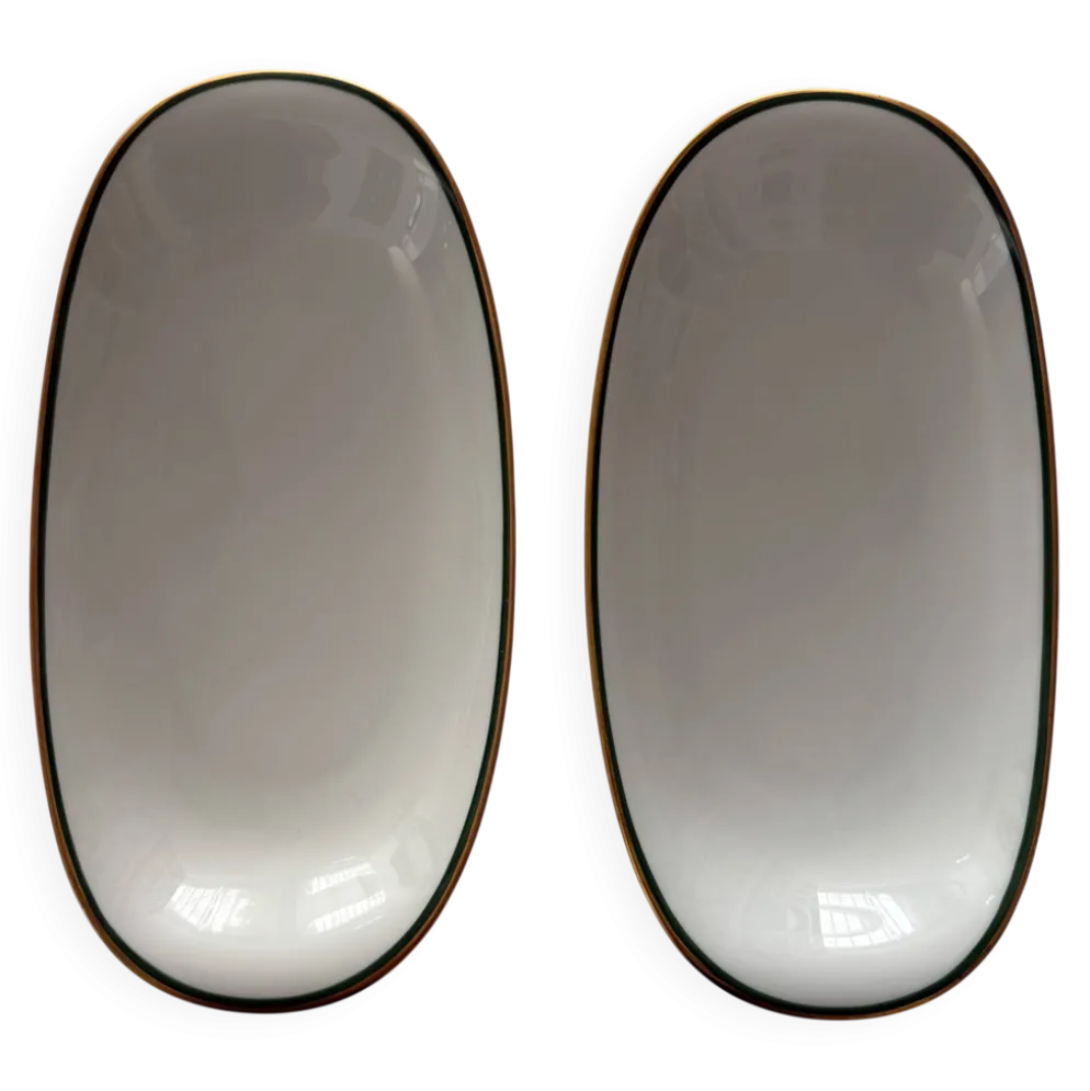 Lot de deux raviers en porcelaine Limoges Bernardaud
