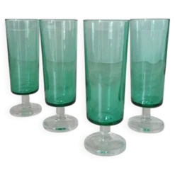 Lot de 4 flûtes vertes modèle Cavalier par Luminarc