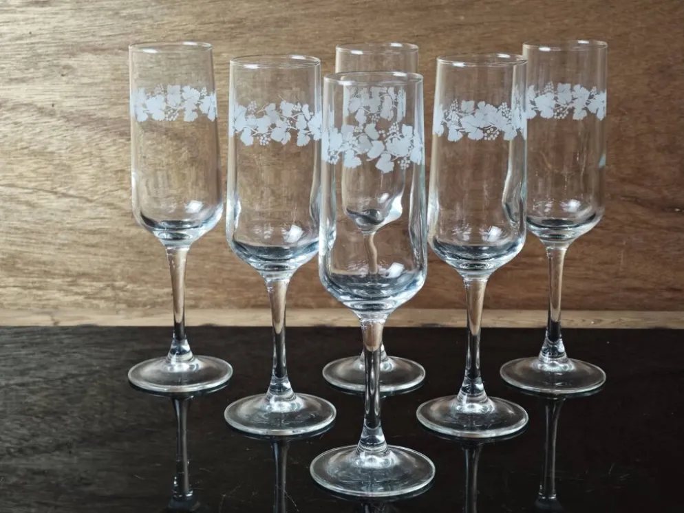 Lot de 6 flutes à champagne Luminarc Gourmet modèle "Grabè"