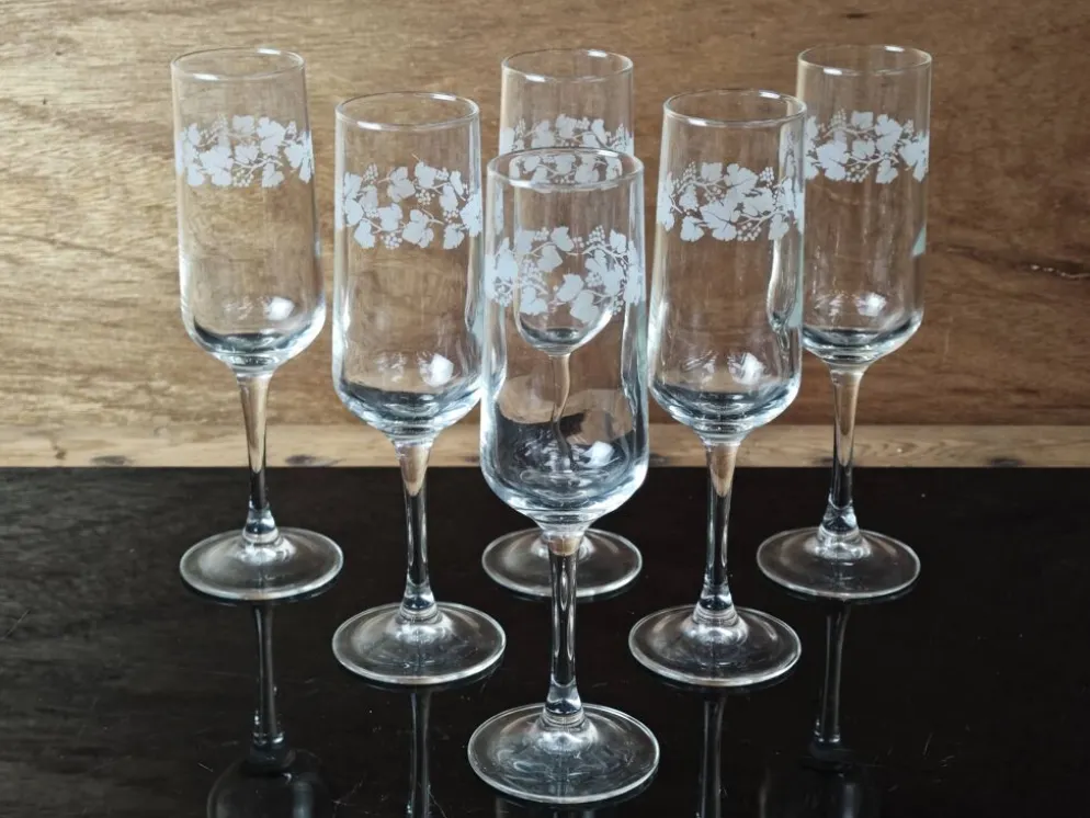 Lot de 6 flutes à champagne Luminarc Gourmet modèle "Grabè"