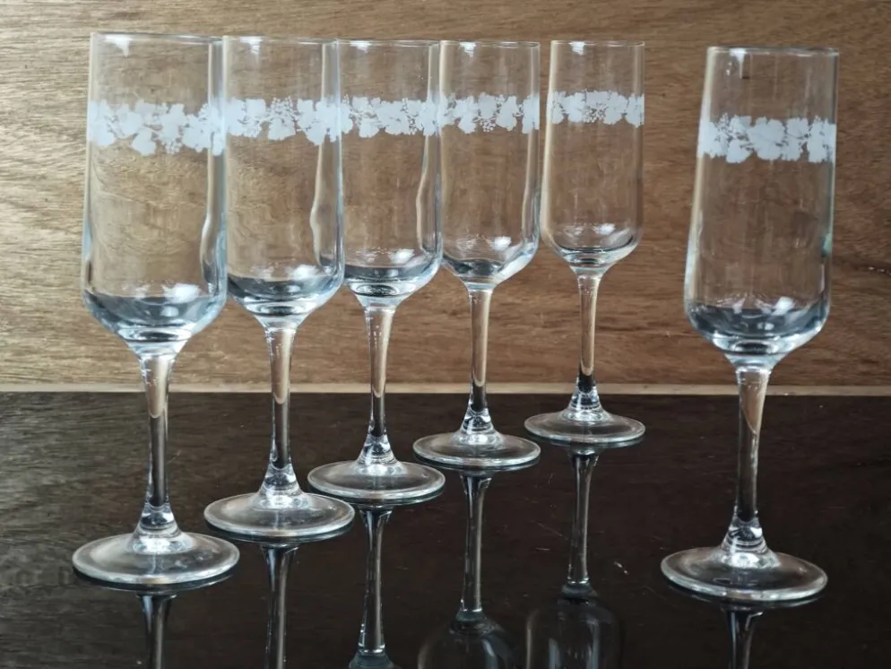 Lot de 6 flutes à champagne Luminarc Gourmet modèle "Grabè"