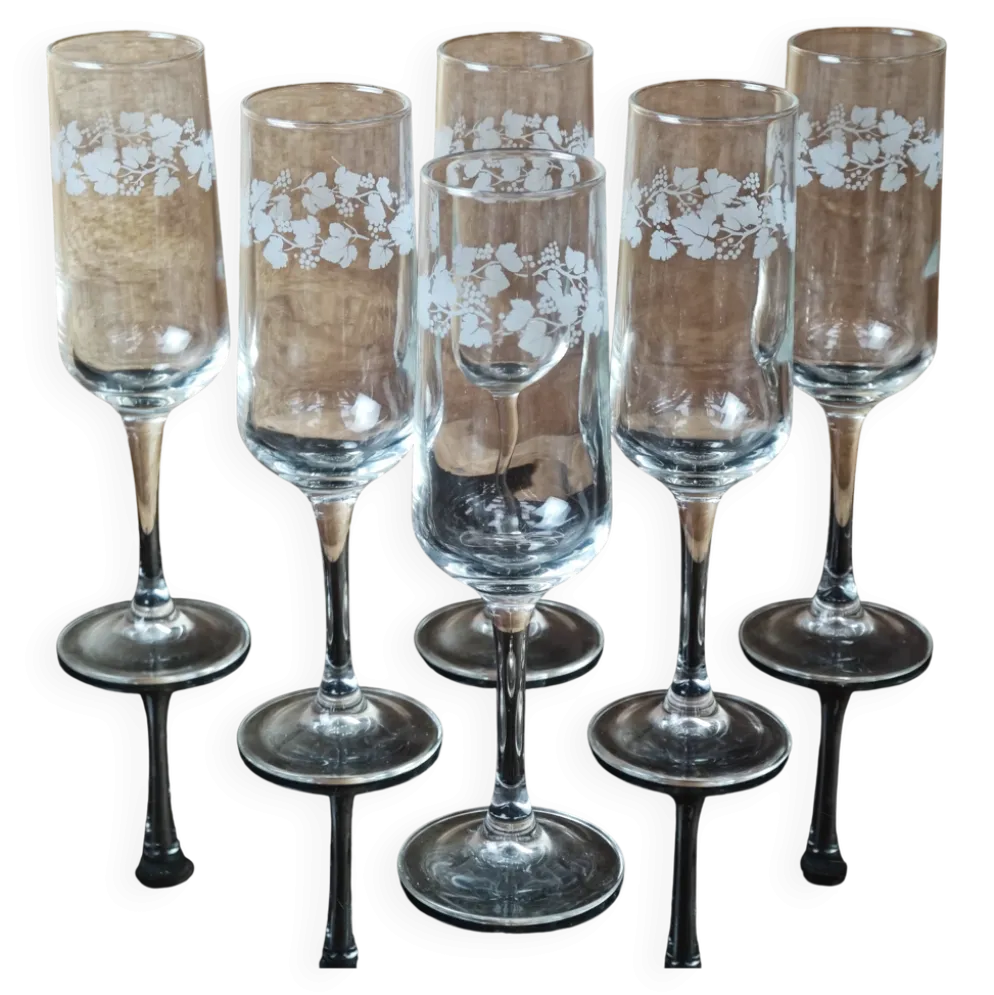 Lot de 6 flutes à champagne Luminarc Gourmet modèle "Grabè"