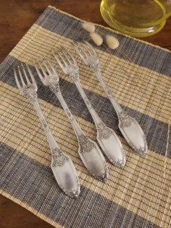 Lot de 4 fourchettes argenté Boulenger style Antique