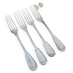 Lot de 4 fourchettes décor à filet