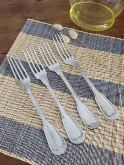 Lot de 4 fourchettes décor à filet