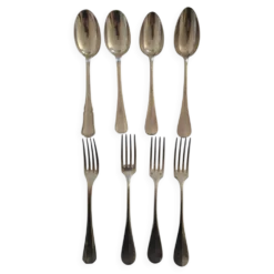 Lot de 4 fourchettes et 4 cuillères à soupe