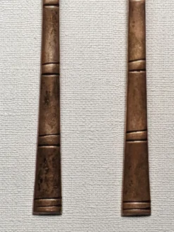 Lot de 12 fourchettes manche façon bambou en laiton