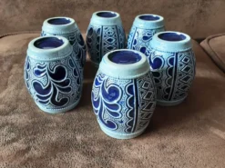 Lot de 6 gobelets céramique artisanal