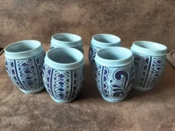 Lot de 6 gobelets céramique artisanal