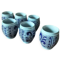 Lot de 6 gobelets céramique artisanal