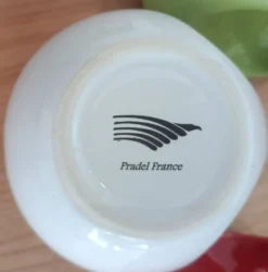 Lot de 6 grands mugs Pradel France – design rétro pop / Space Age – mu