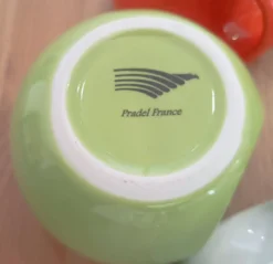 Lot de 6 grands mugs Pradel France – design rétro pop / Space Age – mu