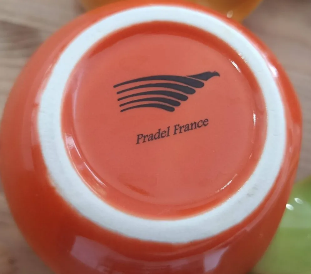 Lot de 6 grands mugs Pradel France – design rétro pop / Space Age – mu