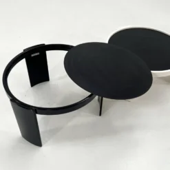 Lot de 2 large tables gigognes réversibles par G. Frattini pour Cassina, 70