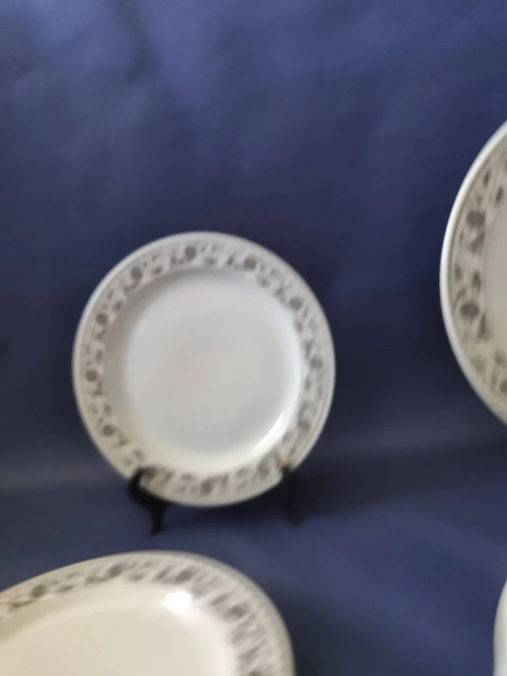 Lot de Lot de 6 assiettes plates et 4 assiettes dessert,en porcelaine