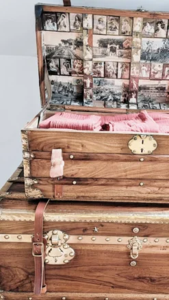 Lot de 2 malles de voyage en camphrier, fin XIXème