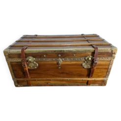 Lot de 2 malles de voyage en camphrier, fin XIXème