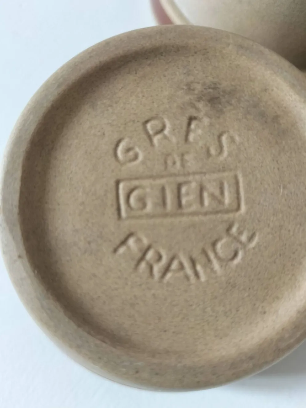 Lot de 3 mini jarres vintage en grès – Gien