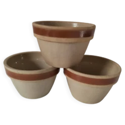Lot de 3 mini jarres vintage en grès – Gien