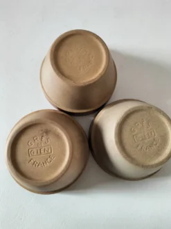 Lot de 3 mini jarres vintage en grès – Gien