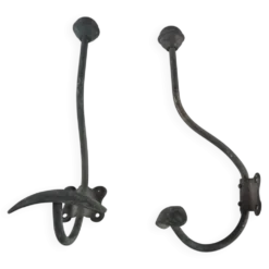 Lot de 2 pateres porte manteaux vintage en metal